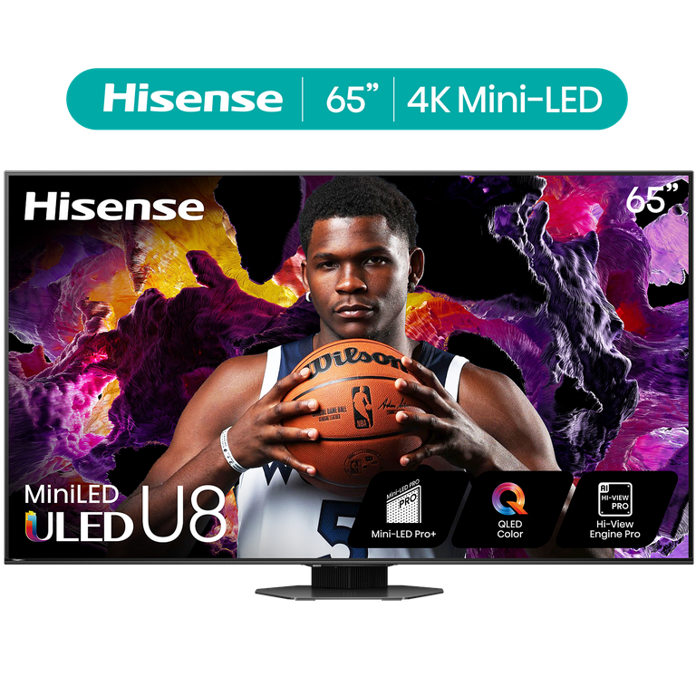 Hisense 65-Inch Class U8 Series Mini-LED Pro+ ULED 4K UHD Google Smart TV (65U8N, 2024) - QLED Quantum Dot Color, Dolby Vision, Native 144Hz, Up to Hisense 65-Inch Class U8 Series Mini-LED Pro+ ULED 4K UHD Google Smart TV (65U8N, 2024) - QLED Quantum Dot Color, Dolby Vision, Native 144Hz, Up to