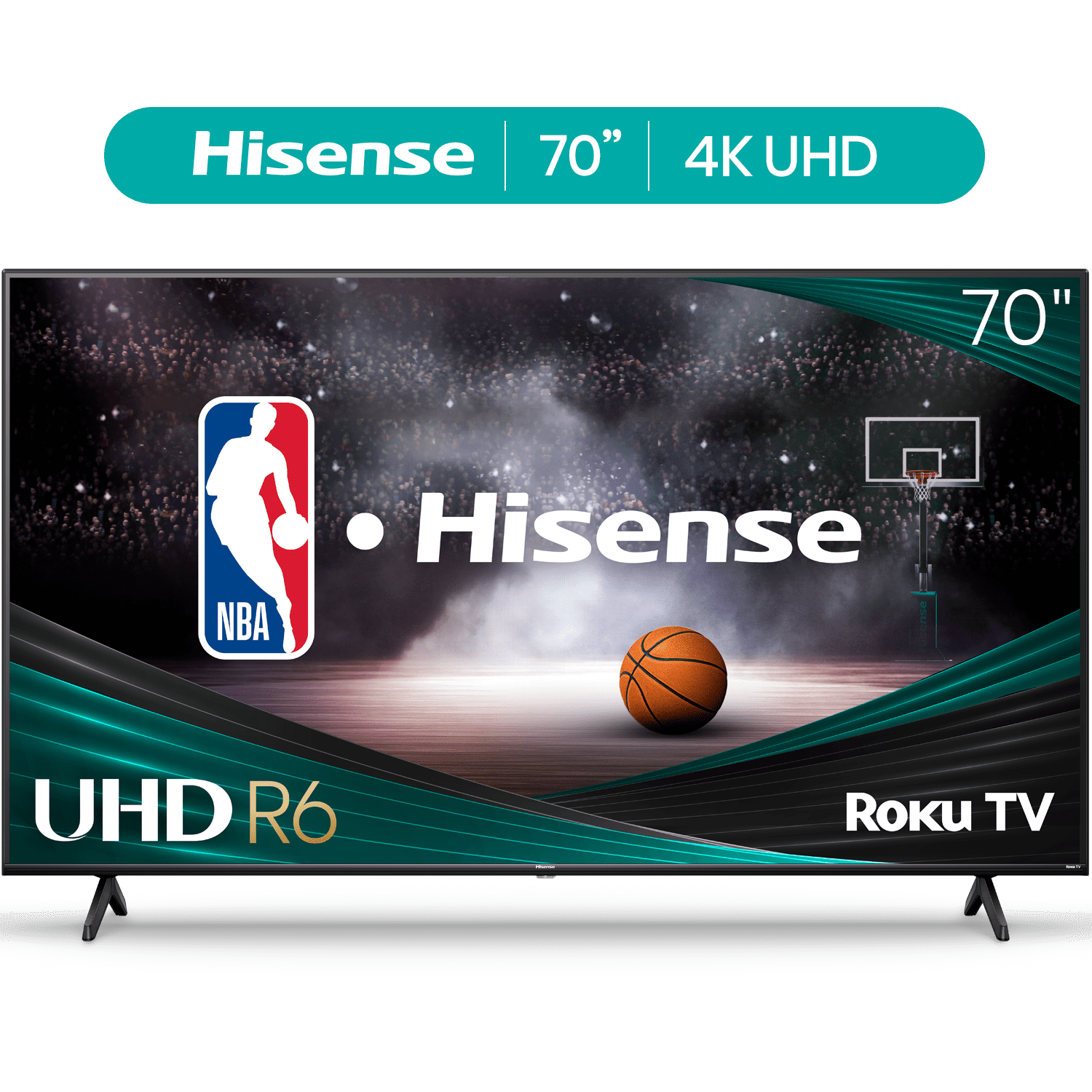 Hisense 70" Class 4K UHD LED LCD Roku Smart TV HDR R6 Series 70R6E4