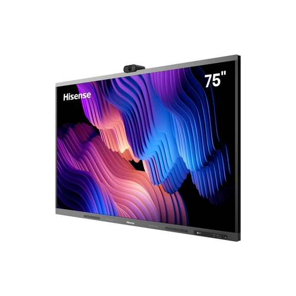 Hisense GoBoard Live pro 75WM6FE - 75" Diagonal Class WM6FE Series LED-backlit LCD display - interactive - with built-in interactive whiteboard, touchscreen (multi touch), 4K camera, microphone array - Android - 4K UHD (2160p) 3840 x 2160 - Direct LED - black & tarnish