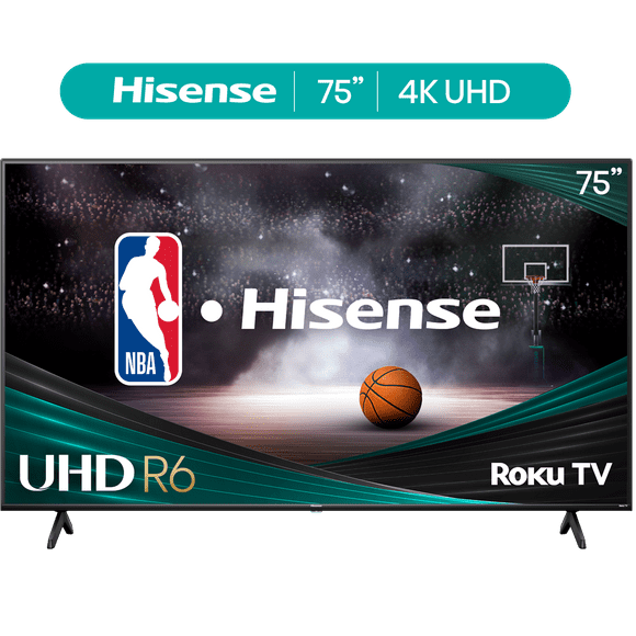 Hisense 75" Class 4K UHD LED LCD Roku Smart TV HDR R6 Series 75R6E4