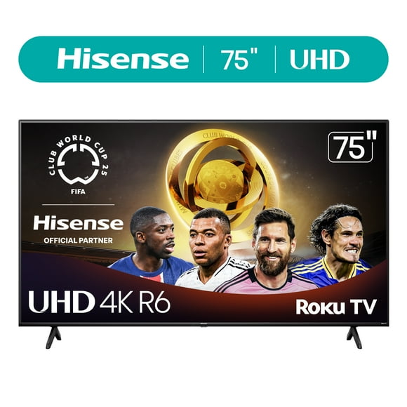 Hisense 75" Class 4K UHD LED LCD Roku Smart TV HDR R6 Series 75R6E4