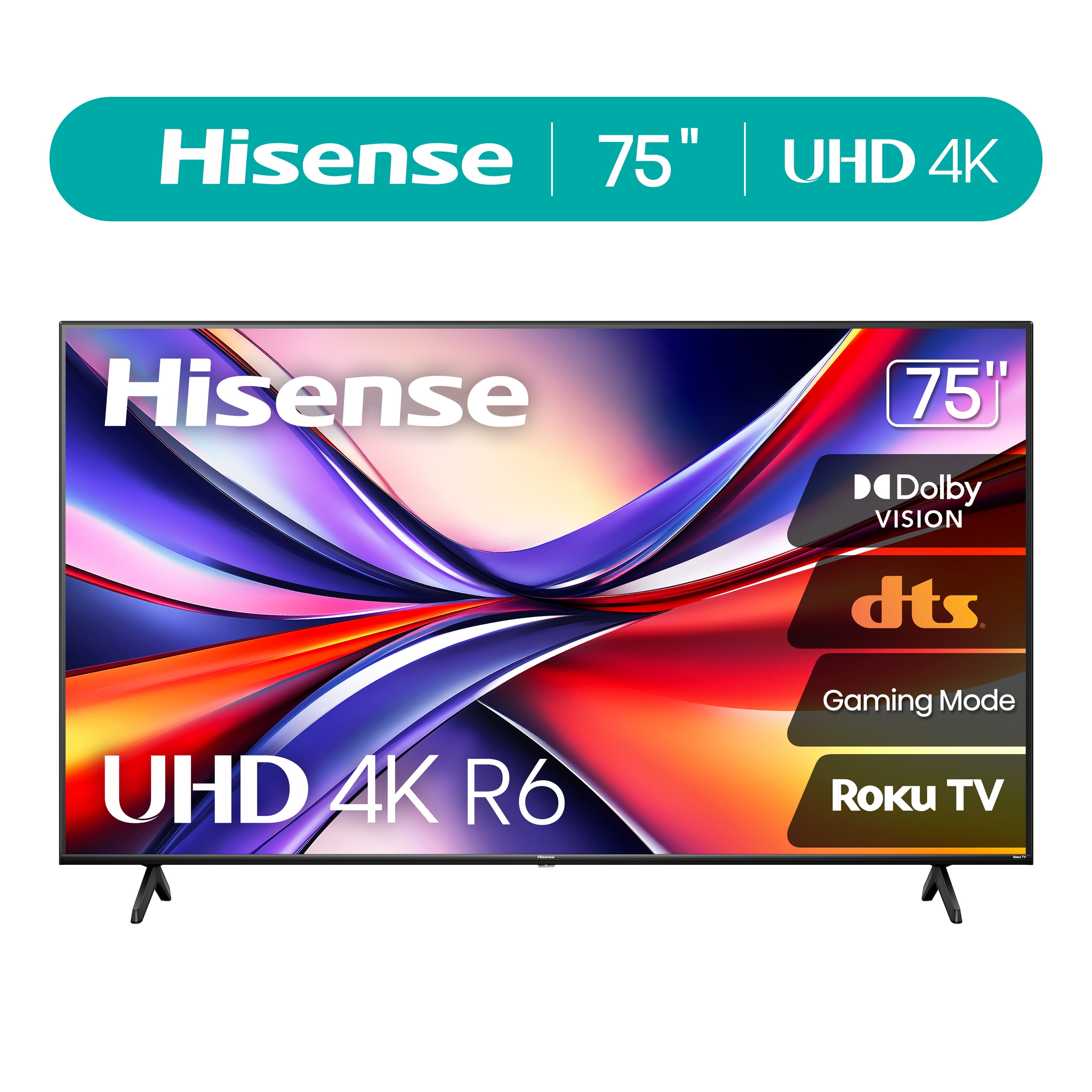 Hisense 75" Class 4K UHD LED LCD Roku Smart TV HDR R6 Series 75R6E3