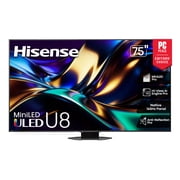 Hisense 75 inch Class U8 Series Mini-LED ULED 4K UHD Google Smart TV 75U8QG, 2025 Model