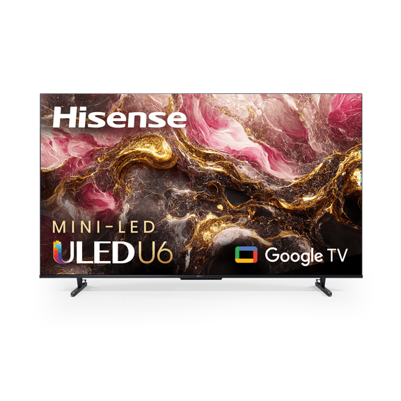 (Open Box) Hisense 75-Inch Class U6 Series Mini-LED QLED Google Smart TV (75U6K) - QLED, 600-Nit, Dolby Vision IQ & Dolby Atmos, Full Array Local Dimming