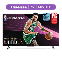 Hisense 75-Inch Class U6 Series Mini-LED QLED Google Smart TV (75U6K) - QLED, 600-Nit, Dolby Vision IQ & Dolby Atmos, Full Array Local Dimming