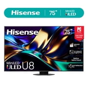 Hisense 75 inch Class U8 Series Mini-LED ULED 4K UHD Google Smart TV 75U8QG, 2025 Model