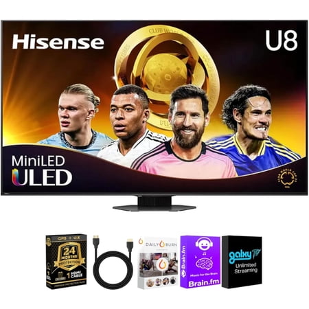 Hisense 75U8QGKIT1 75 inch Class U8 Series 4K Mini LED QLED Smart Google TV UHD HDR Dolby Vision Dolby Atmos 14