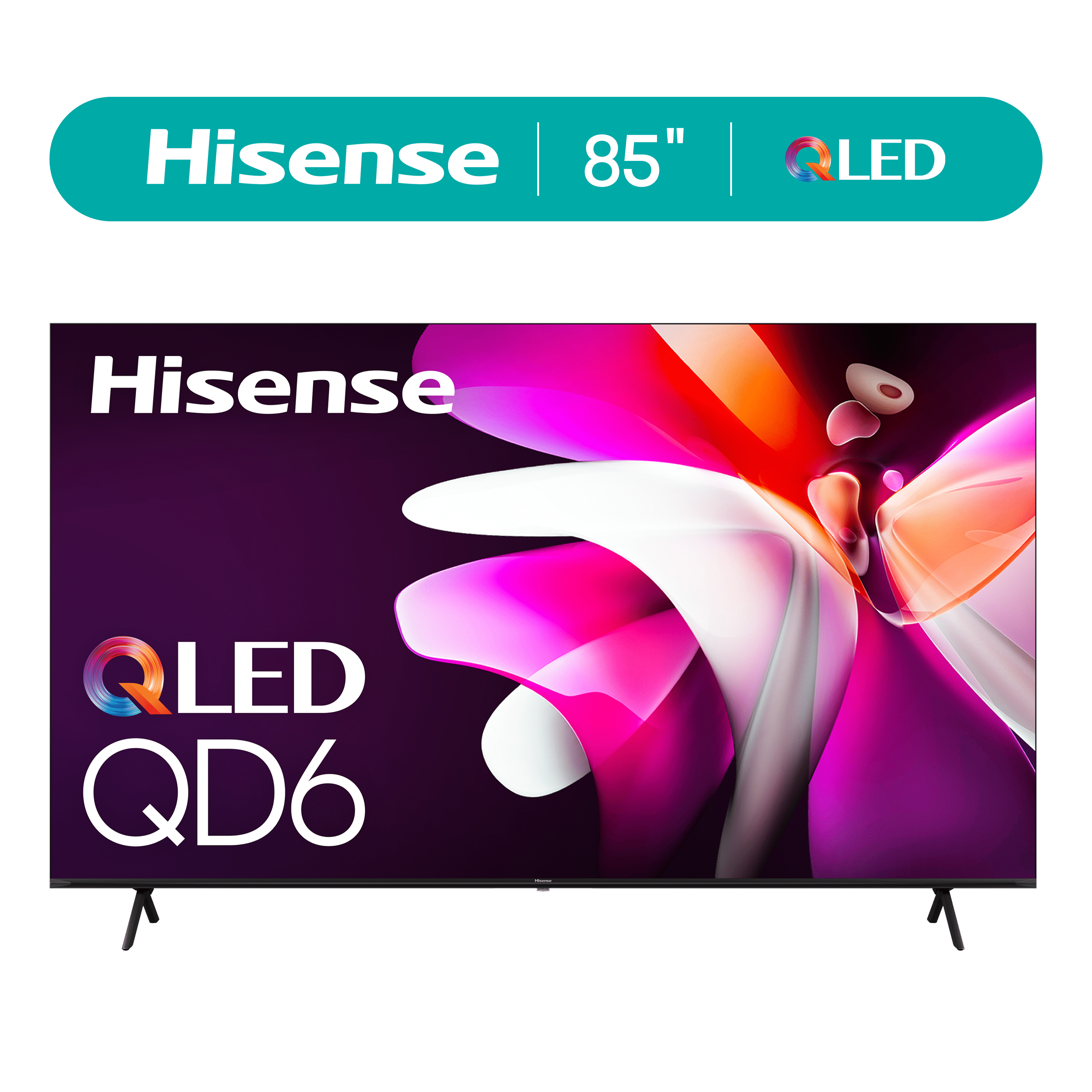 Hisense 85-Inch Class QD6 Series QLED UHD 4K HDR Google Smart TV (85QD6N) - QLED, Dolby Vision, Dolby Atmos, 4K AI Upscaler, Motion Rate 120, HDR 10+, Game Mode Plus, Voice Remote