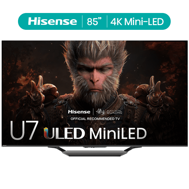 Restored Hisense 85-Inch Class U7 Series Mini-LED Pro ULED 4K UHD Google Smart TV (85U7N) - QLED Quantum Dot Color, Dolby Vision, Native 144Hz, Up to 1500-Nit, Full Array Local Dimming, Motion Rate 480