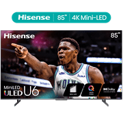 Hisense 85-Inch Class U6 Series Mini-LED ULED 4K UHD Google Smart TV (85U6N) - QLED Quantum Dot Color, Dolby Vision, Full Array Local Dimming, Game Mode Plus