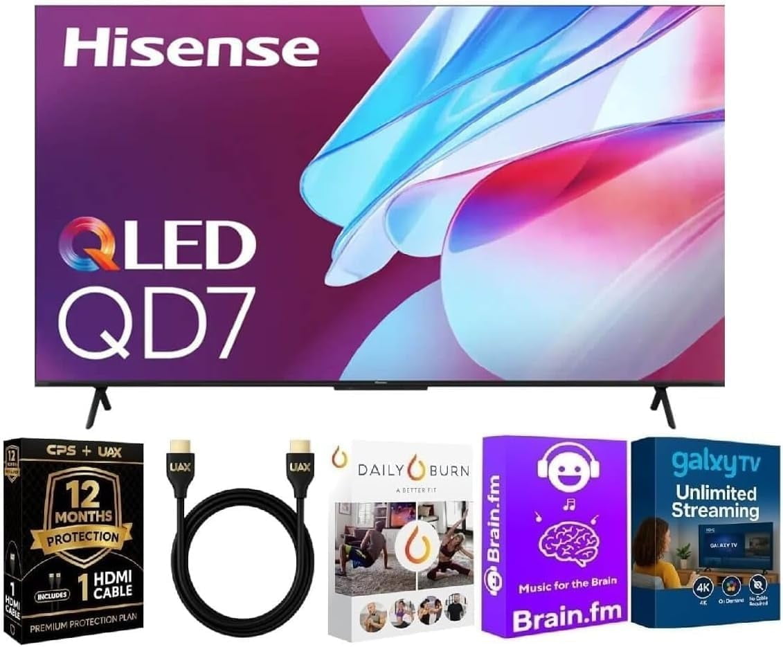 Hisense 85 inch Class QD7 Series QLED 4K UHD Smart Google TV with