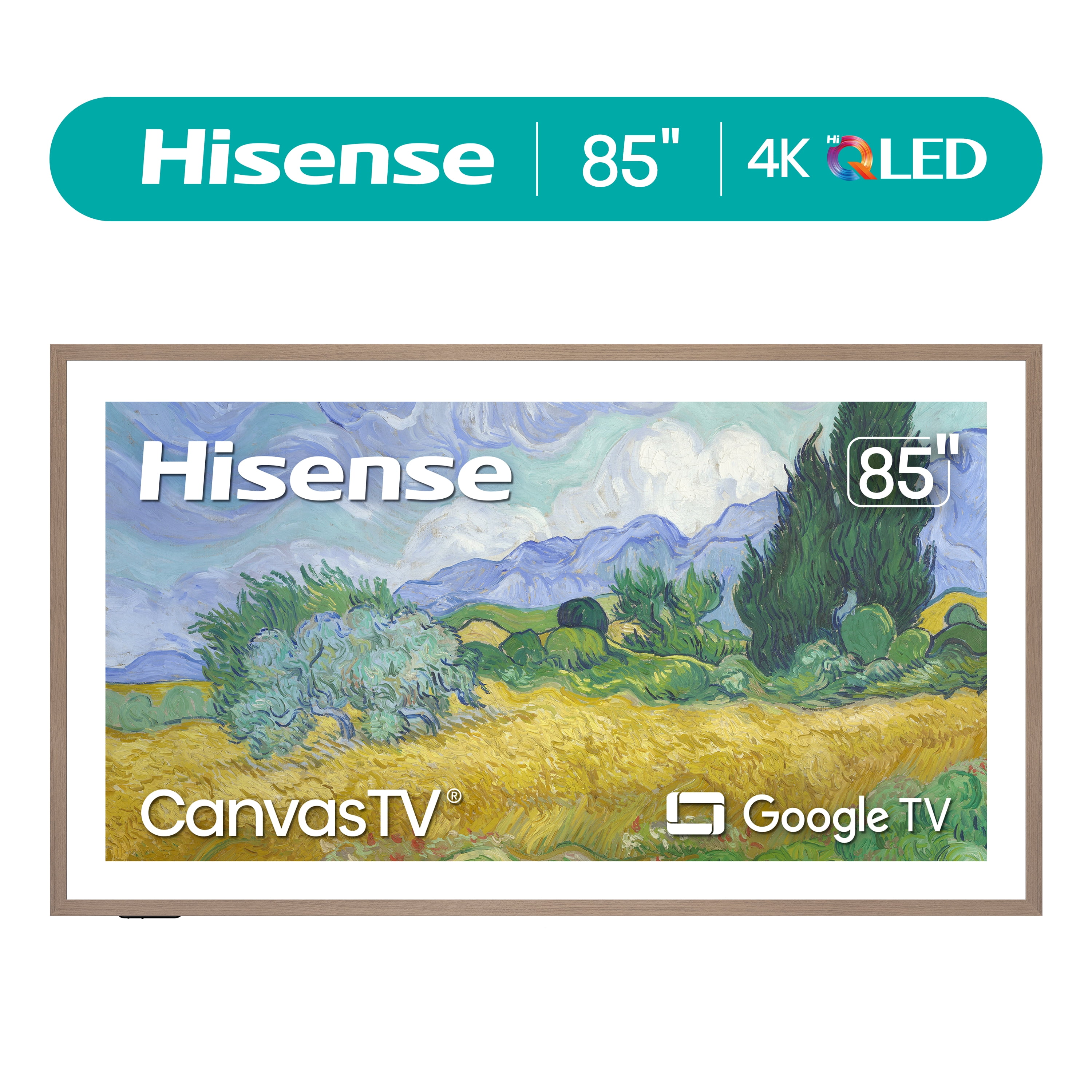 Hisense 85" S7 CanvasTV Series 4K Hi - QLED UHD Google Smart Art TV (85S7SG, 2026 New) - Art Gallery, Hi-Matte Display, Dolby Vision HDR, Frame & UltraSlim Wall Mount Included, Filmmaker Mode