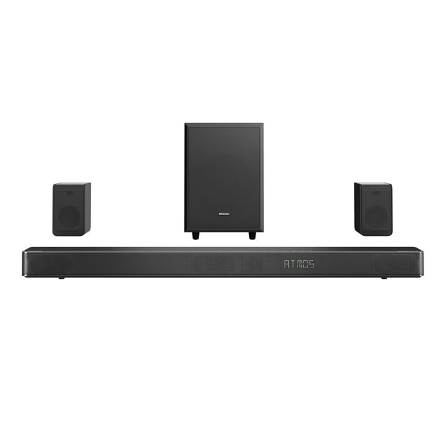 Hisense AX Series 5.1.2 Ch 420W Soundbar with Wireless Subwoofer, Wireless Rear Speakers, and Dolby Atmos (AX5120G, 2023 Model)