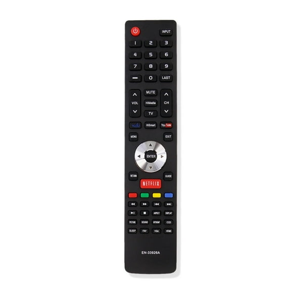 Hisense EN-33926A Remote Control compatible for LCD LED TV EN-33925A/32K366W/40K366WB, Black