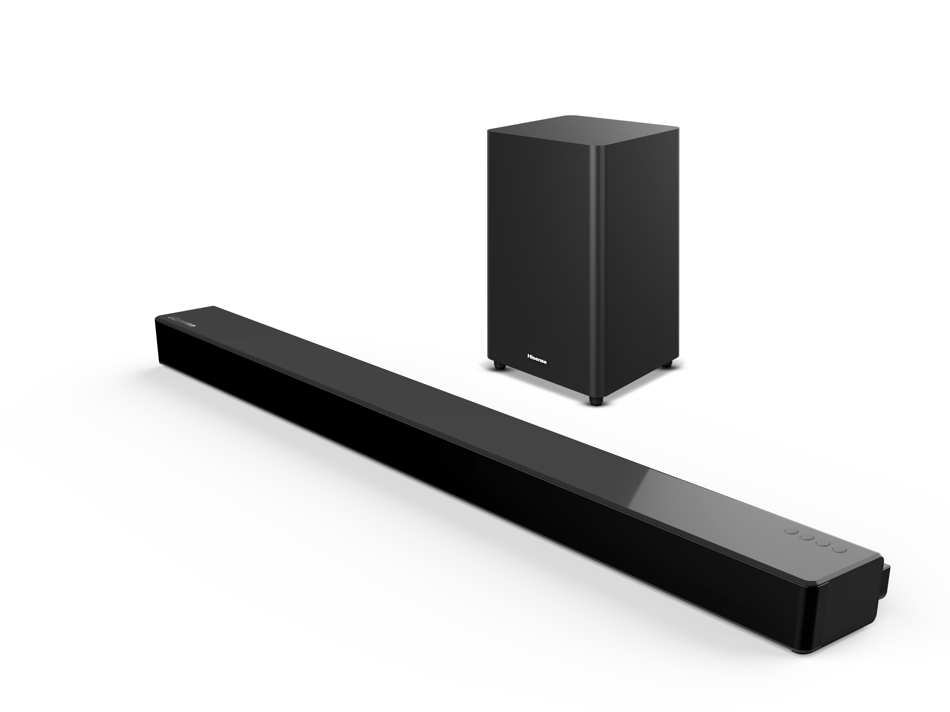 Hisense HS312 3.1ch Sound Bar with Wireless Subwoofer, 300W, Dolby Atmos, 4K Pass-Through, Cinematic Experience, One Remote Contorl, Bluetooth, HDMI ARC/Optical/AUX/USB (Model HS312) Black - image 1 of 22
