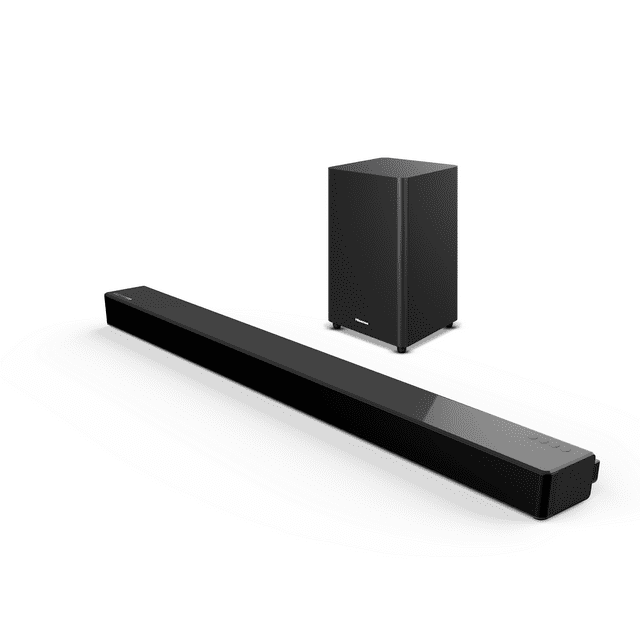 Hisense HS312 3.1ch Sound Bar with Wireless Subwoofer, 300W, Dolby Atmos, 4K Pass-Through, Cinematic Experience, One Remote Contorl, Bluetooth, HDMI ARC/Optical/AUX/USB (Model HS312) Black