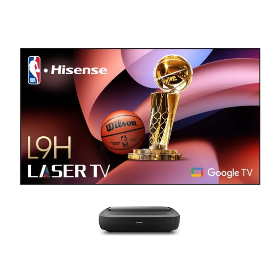 Hisense L9H TriChroma 4K Ultra Short Throw Laser TV Projector with 100" Ambient Light Rejecting Screen, Dolby Vision, Dolby Atmos, & Google TV
