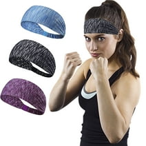 18cm Solid Color Wide Elastic Exercise Yoga Headband For Women's Sweat ...