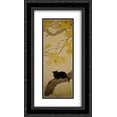 thumbnail image 1 of Hishida Shunso 2x Matted 14x24 Black Ornate Framed Art Print 'Black Cat (Kuroki Neko)', 1 of 2