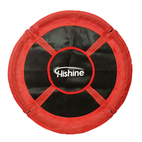 Hishine 43-Inch Dish Tree Swing Replacement Fabric Cover, Textilene Fabric Outdoor Circle Swing Replacement Parts, Red
