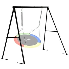 Hishine Swing Stand Metal Frame for Backyard, Heavy Duty Full 