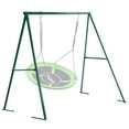 thumbnail image 1 of Hishine A Frame Swing Stand Heavy Duty Sturdy Metal Frame Large Size with Ground Anchored All Weather Usage for Backyard, 71" Height Holds Up to 550lbs (Swing NOT Included), 1 of 9