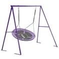 thumbnail image 1 of Hishine Swing Stand for Porch Outdoor Heavy Duty Swing Frame, Full Steel Metal Frame with 4 Ground Pegs, 71" Height Holds Up to 550lbs (Swing NOT Included), 1 of 10