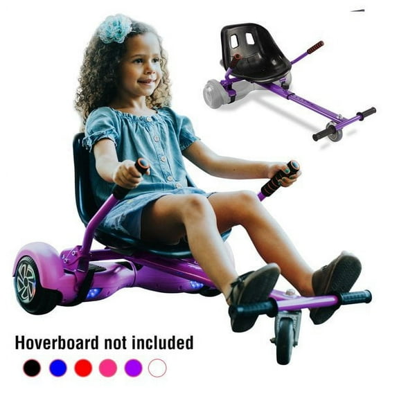 Hishine hover board seat Attachment, hover board go Kart for Adults & Kids, Accessories to Transform hover board into go cart, Hover carts for self-Balancing Scooter, Purple