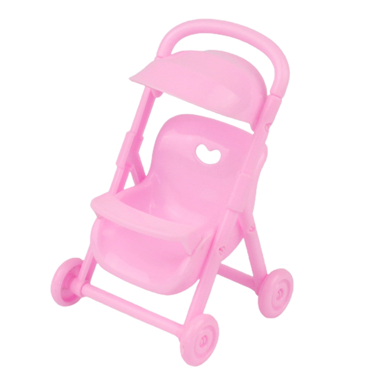 Hislaves 1Pc Simulation Baby Trolley Anti-deformed Creative Plastic Baby Pink Doll Stroller Shooting Props,A