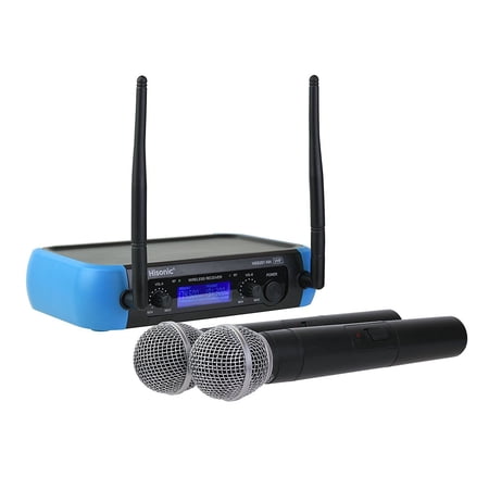 Hisonic HS8287HH Dual VHF Wireless Handheld Microphone System with LCD Display