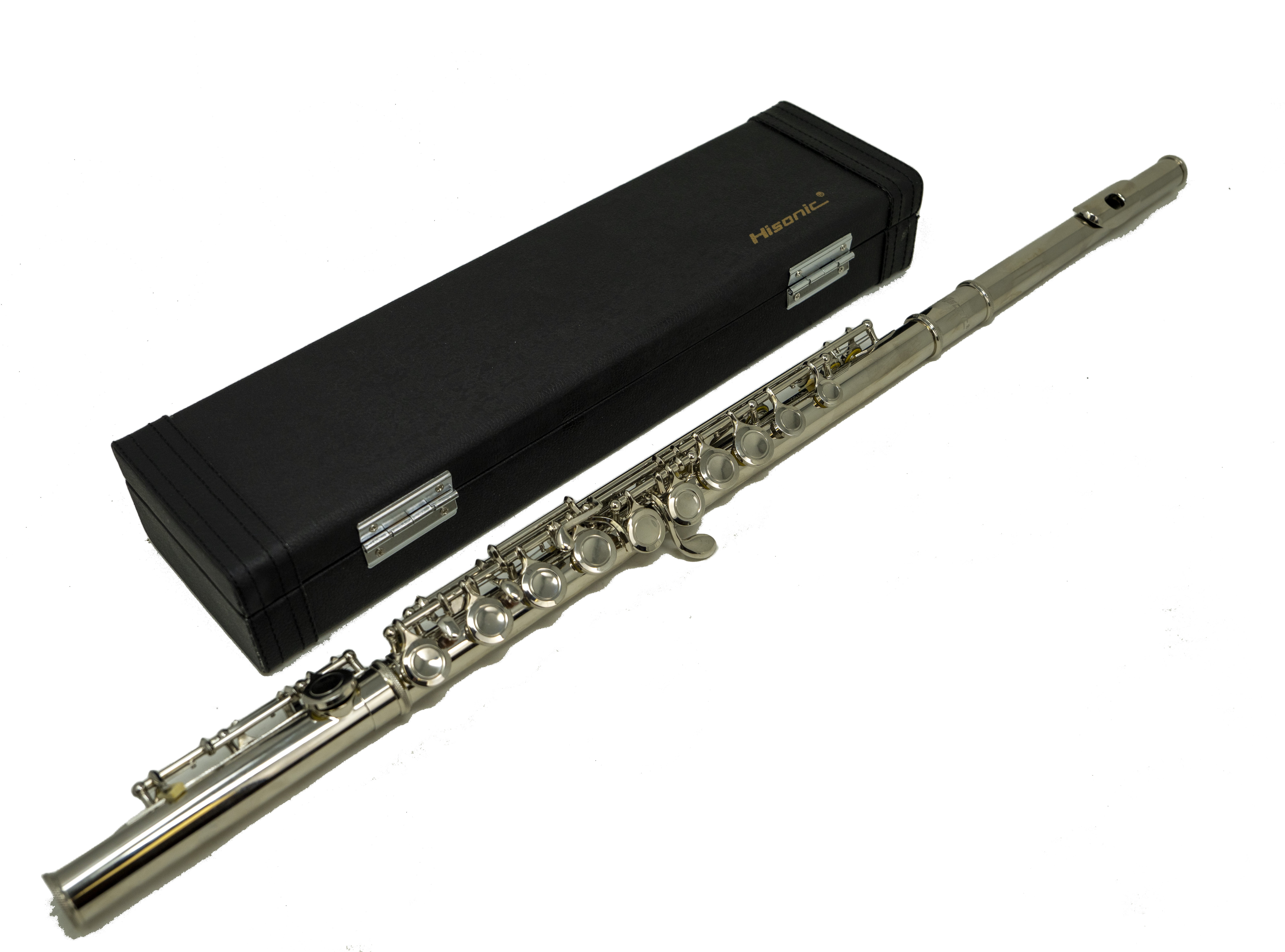 Hisonic Signature Series 2810N Closed Hole Flute, White Brass, 16-Hole, 15" x 2" x 2", Warranty