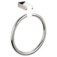 thumbnail image 1 of Hispania Bath 6102 Small Towel Ring Holder - White & Polished Chrome, 1 of 1