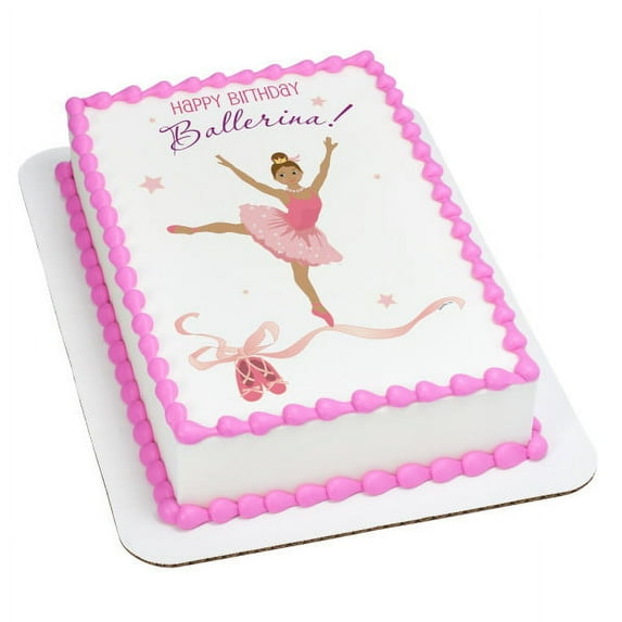 Hispanic Girl Ballerina Image Edible Cake Topper Frosting Sheet