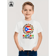 thumbnail image 1 of Hispanic Heitage Month Puerto Rican Flag Iron-On Graphic Tees With 100% Cotton Fabric,Suitable for Boys And Girls,Size From 3T-13Y,Ideal Gift for Kids, 1 of 5