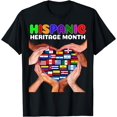 thumbnail image 1 of Hispanic Heritage Month All Countries Heart Hands T-Shirt, 1 of 3