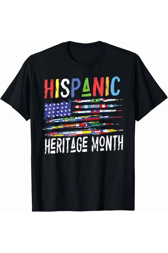 Hispanic Heritage Month All Countries Latin Unisex S-5XL T-Shirt