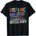 thumbnail image 1 of Hispanic Heritage Month All Countries Latino American Flag T-Shirt, 1 of 3