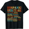 thumbnail image 1 of Hispanic Heritage Month All Latin Countries Latino Pride T-ShirtMen and women, Black T-shirt, size: Extra large S-4XL, 1 of 4