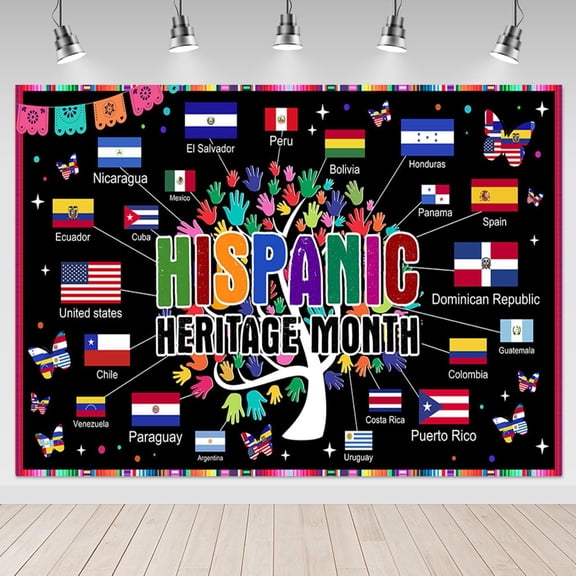 Hispanic Heritage Month Backdrop Latin American Celebration Background Spanish Classroom Hispanic Heritage Month Party Decorations Banner Supplies Photo Booth Props
