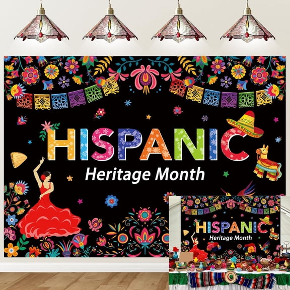 Hispanic Heritage Month Backdrop Latino American Photography Background National Hispanic Heritage Month Decorations Banner Classroom School Home Party Supplies Photo Props