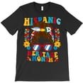 thumbnail image 1 of Hispanic Heritage Month Funny Messy Bun Latina Woman Country Flags H16025 T-Shirt, for Men and Women, Up to Size 5XL, 1 of 2