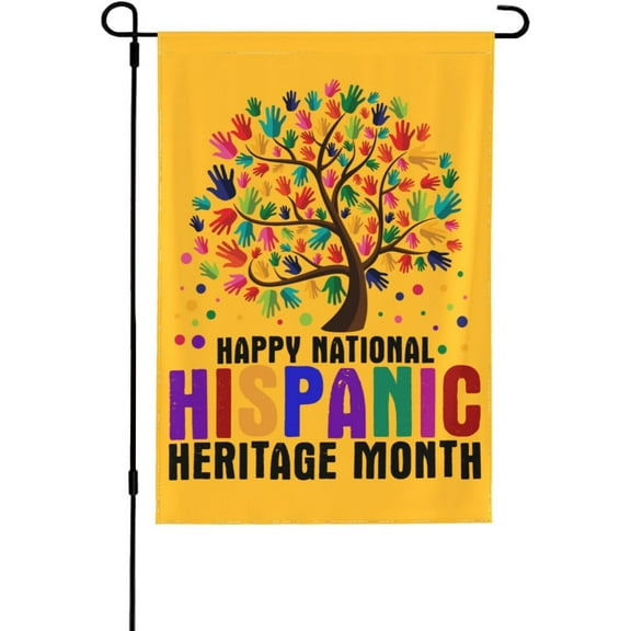 Hispanic Heritage Month Garden Flag 12x18 National Hispanic Heritage Month Decoration Flag Hispanic Spanish Speaking Latin Country Yard Flag Sign House Flag No Flagstand Double Sided