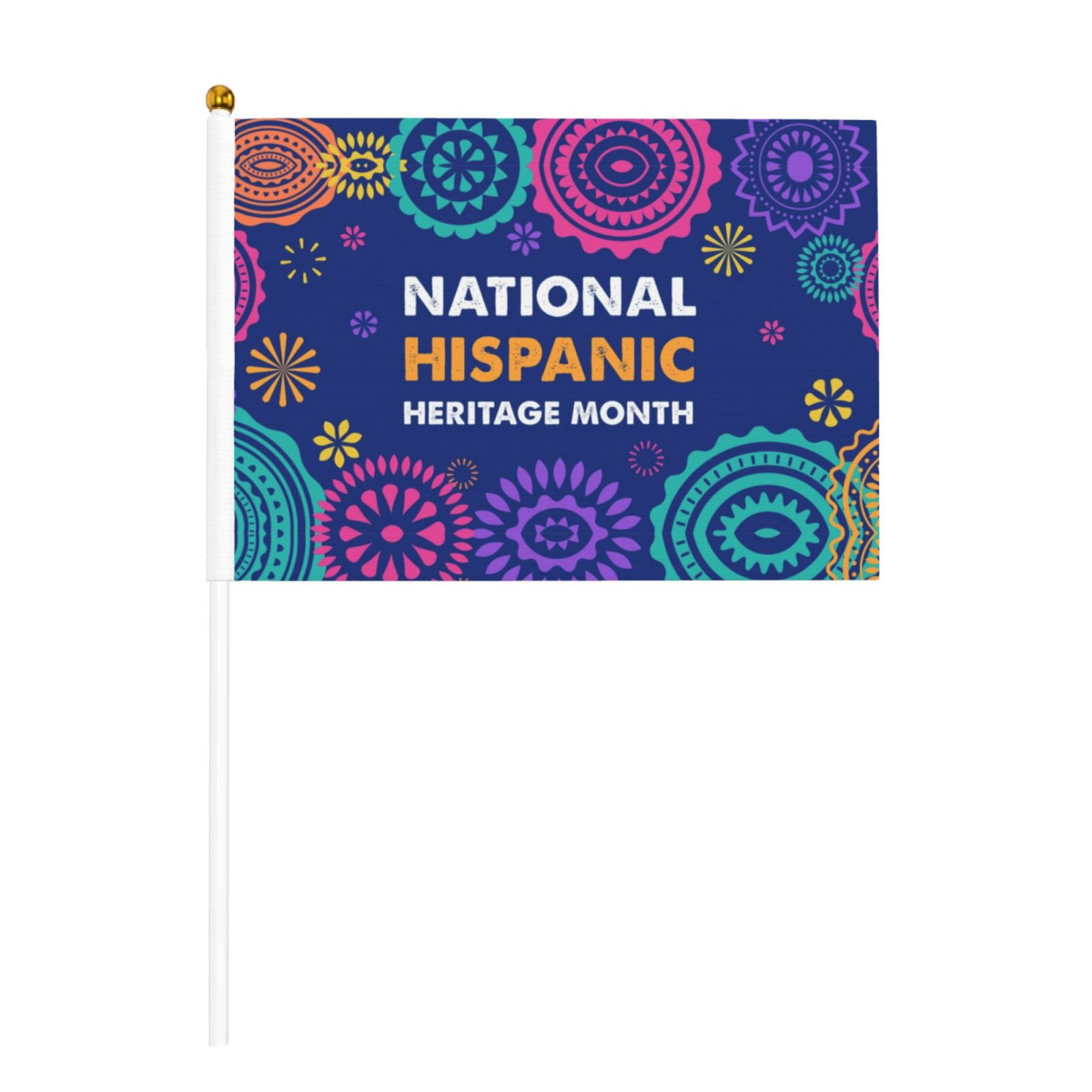 Hispanic Heritage Month Latin American 2024 Flag Small Mini Hand Held
