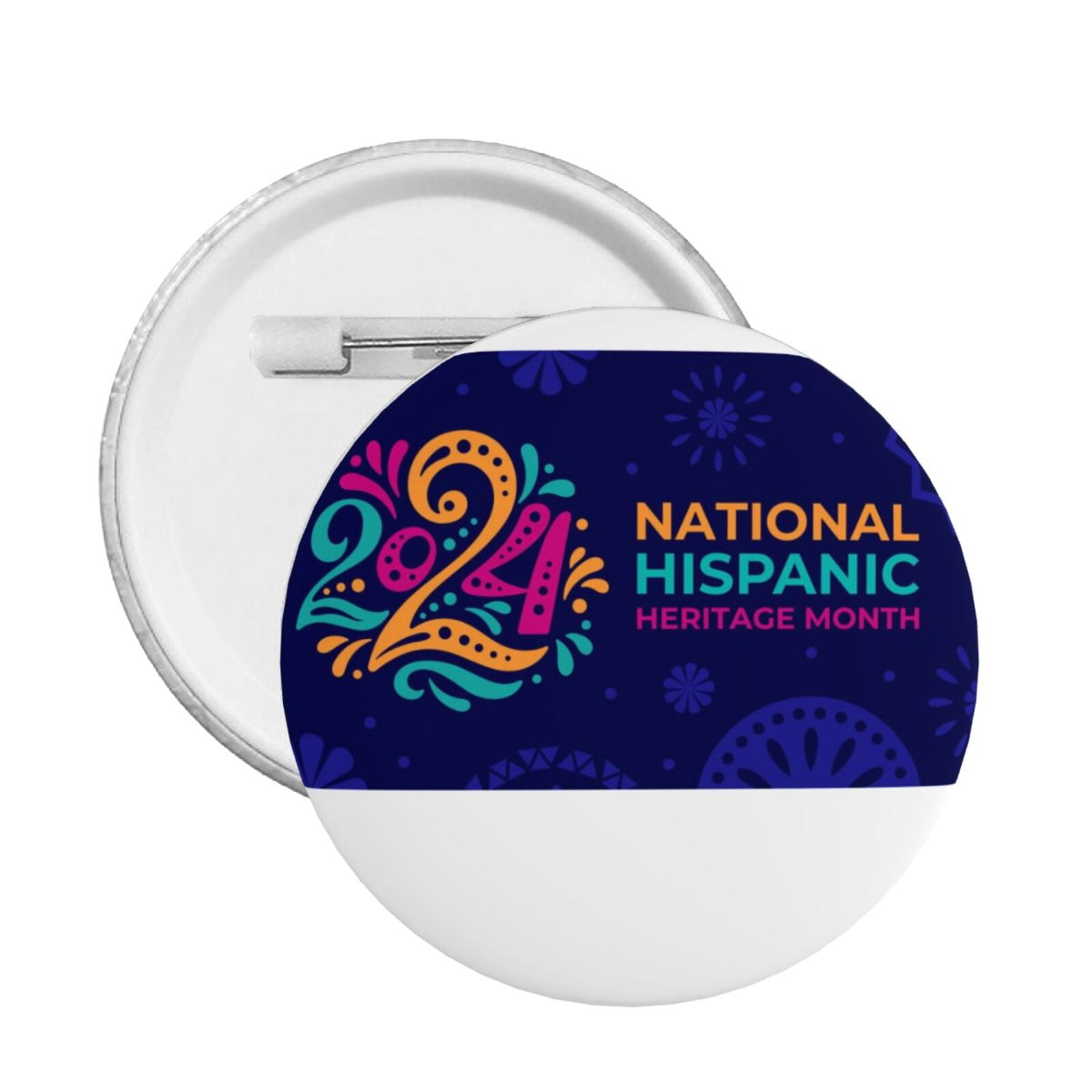 Hispanic Heritage Month Latin American 2024 Pin Button Badge