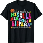 Hispanic Heritage Month Mes De La Herencia Hispana Groovy T-Shirt Black