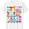 thumbnail image 1 of Hispanic Heritage Month National Latino Countries Flags T-Shirt, 1 of 3