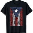 thumbnail image 1 of Hispanic Heritage Month Puerto Rican Flag Towns And Cities T-Shirt, 1 of 3