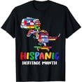 thumbnail image 1 of Hispanic Heritage Month Shirt Kids Boys Girl Dinosaur Latino T-Shirt, 1 of 3