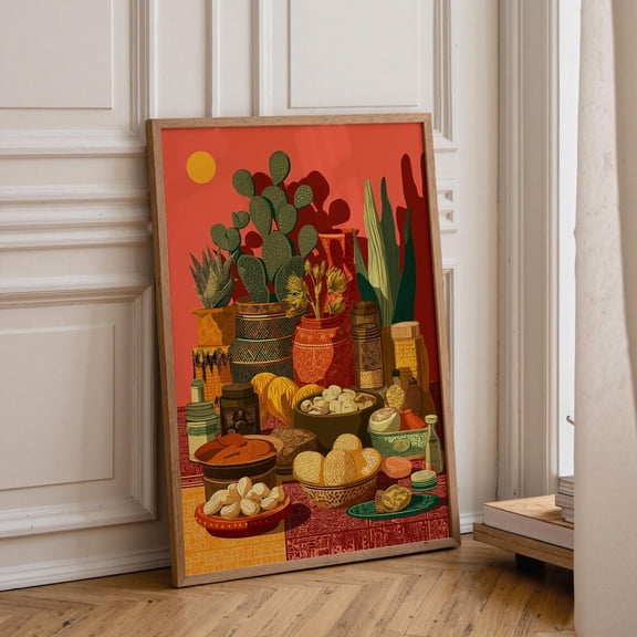 Hispanic Kitchen Citrus Agave Botanical Still Life Poster Unframed Paper Print