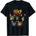 thumbnail image 1 of Hiss Funny Cats Kittens Rock Rockin Short Sleeve T-shirt Gift Tee, 1 of 5